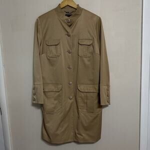 Dana Buchman Rain Trench Coat Tan Size L